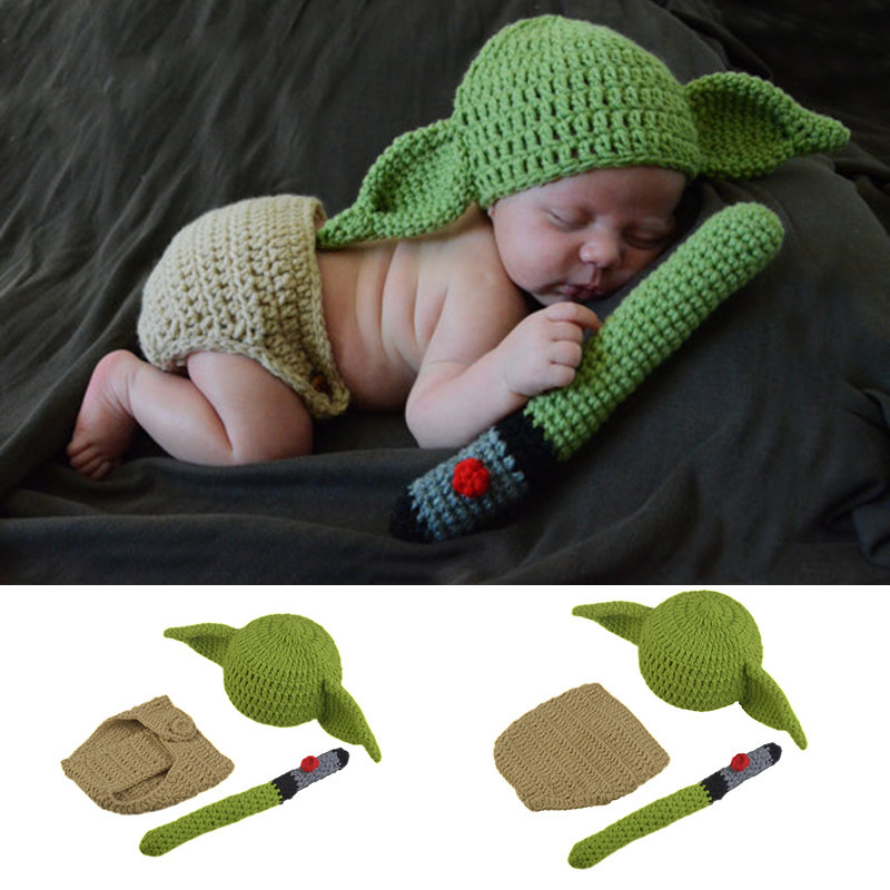 Baby Yoda Clothing - Chapeau tricoté à la main pour