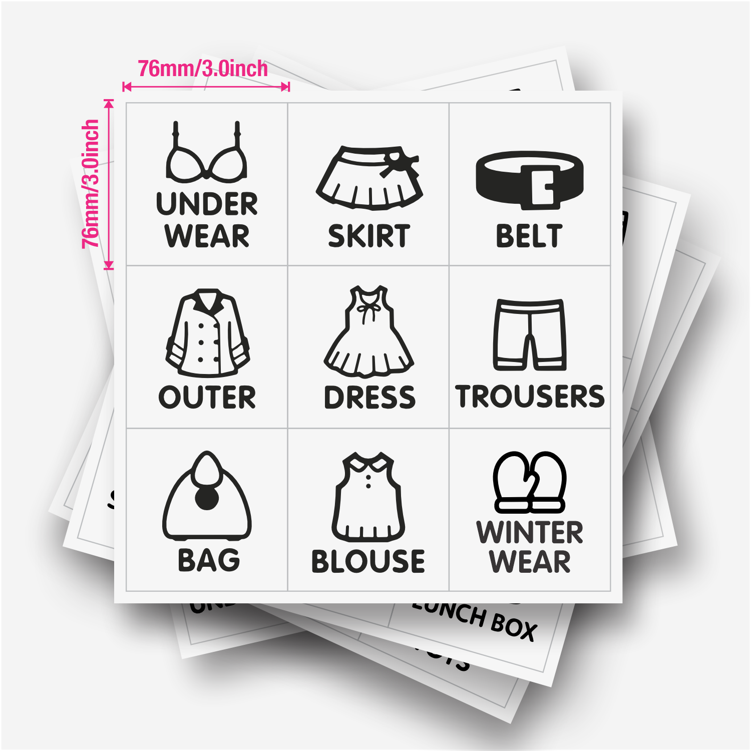 9 étiquettes/feuille, étiquett - Baby Clothing Wardrobe avis et prix